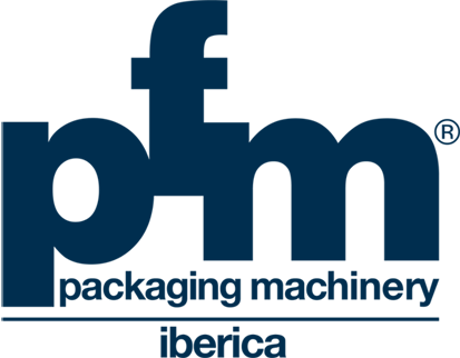 logotipo packaging maquinaria pfm, paqueteria